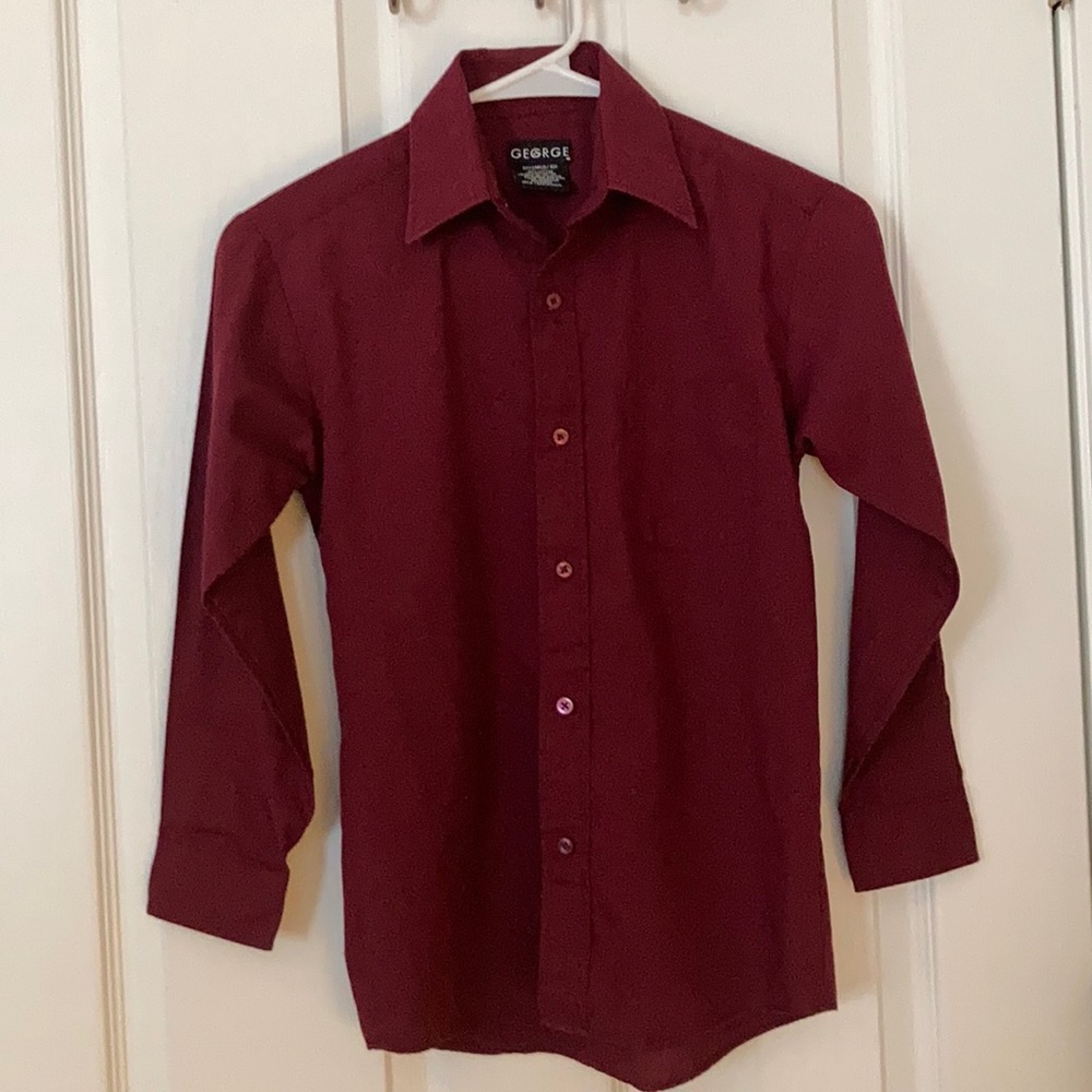 Burgundy dress shirt (boys)